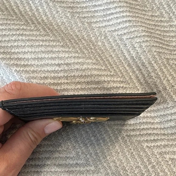 Gucci Black Wallet with Gold GG Logo